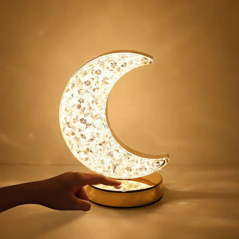 Dimmable Crystal Table Lamp with Adjustable Lighting