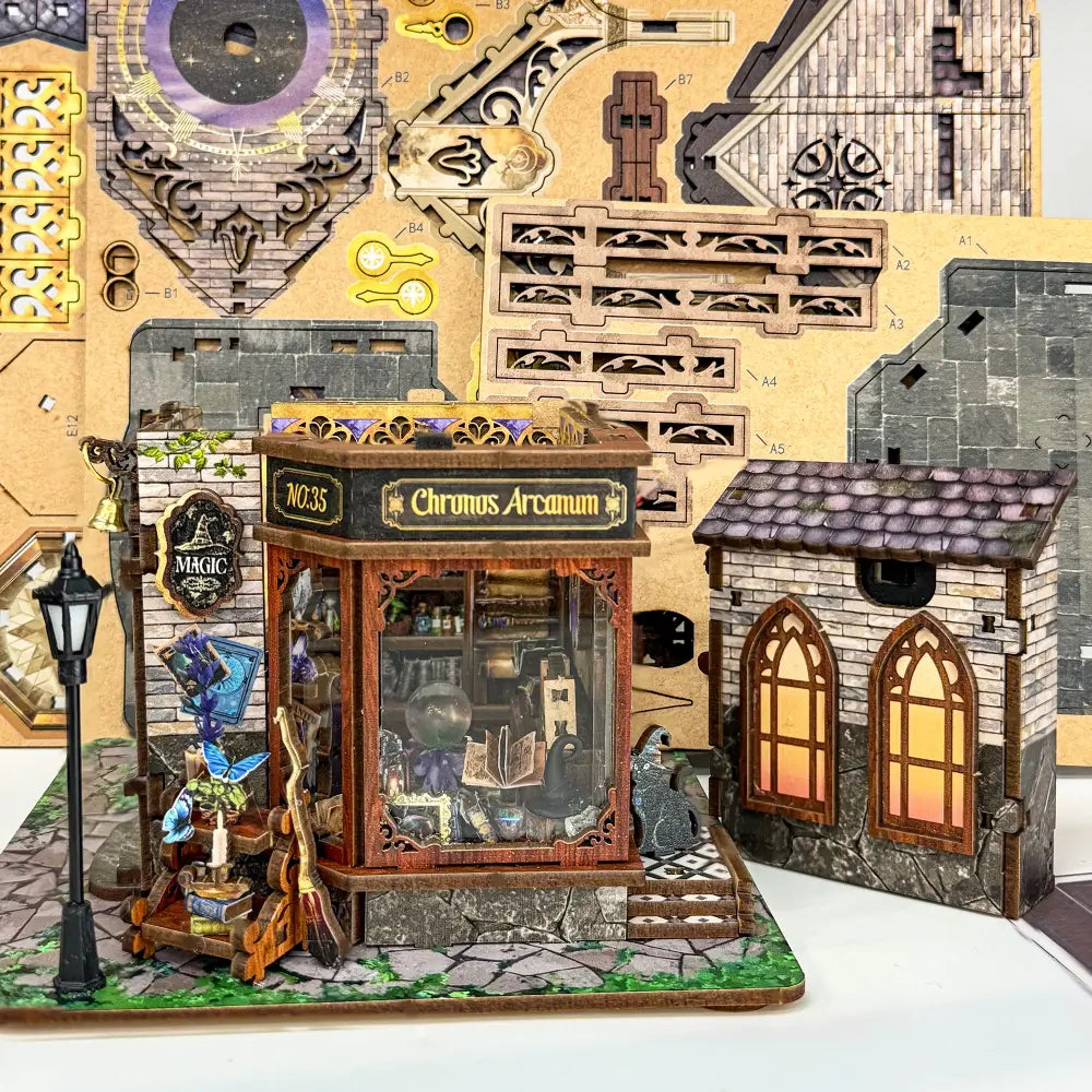 Glowing Miniature Clock Tower Model