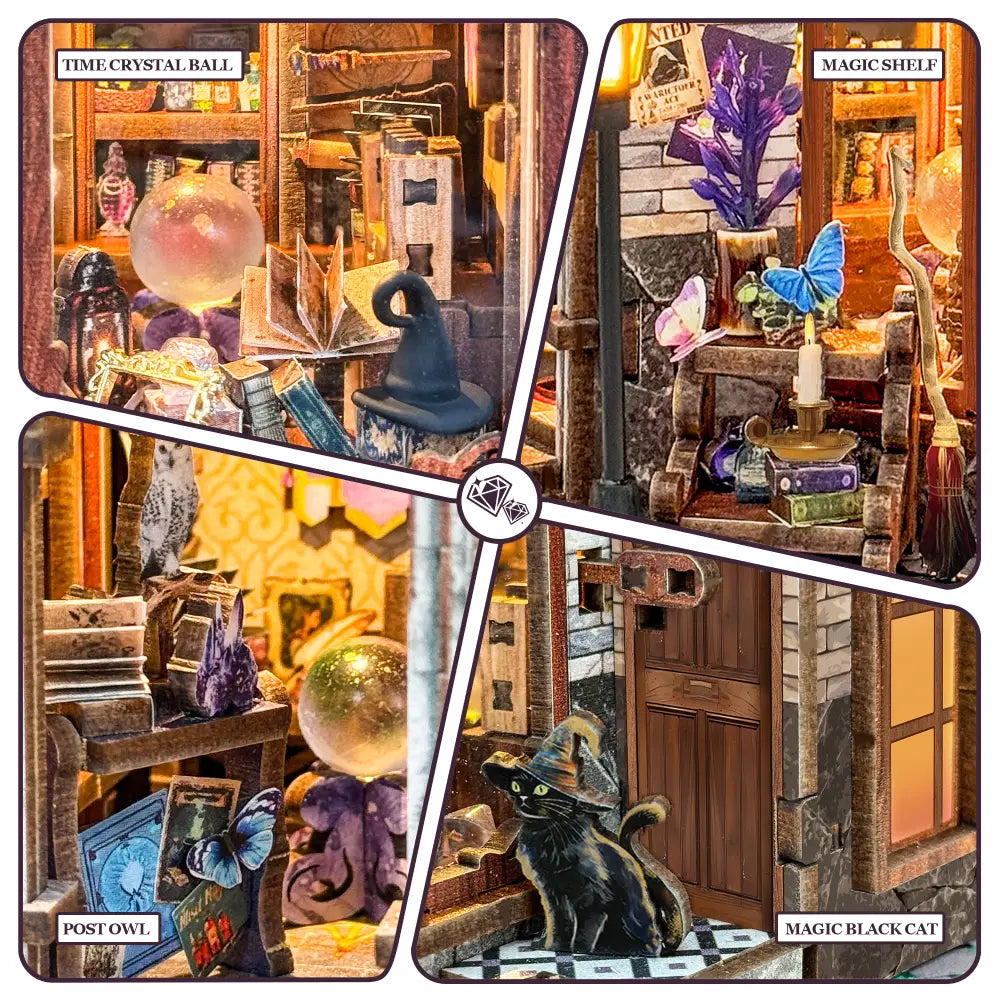 Glowing Miniature Clock Tower Model
