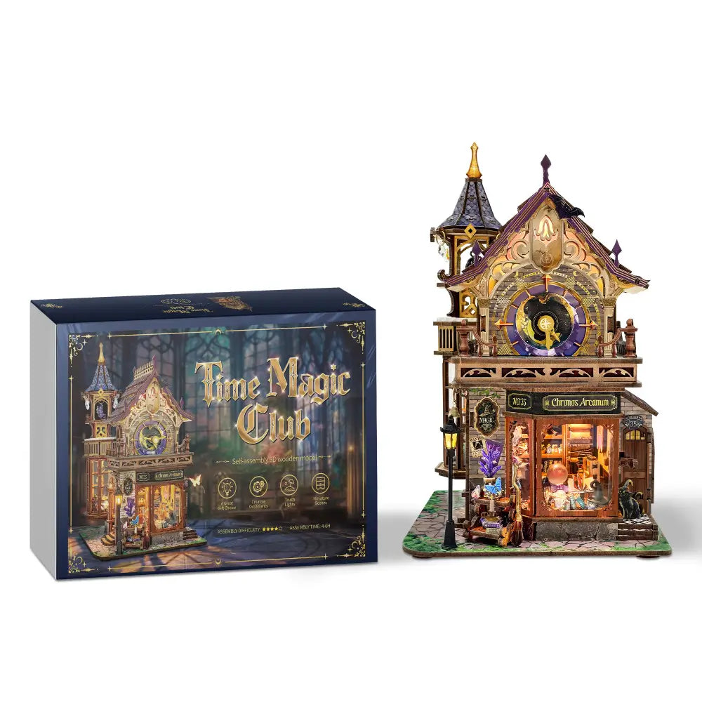 Glowing Miniature Clock Tower Model