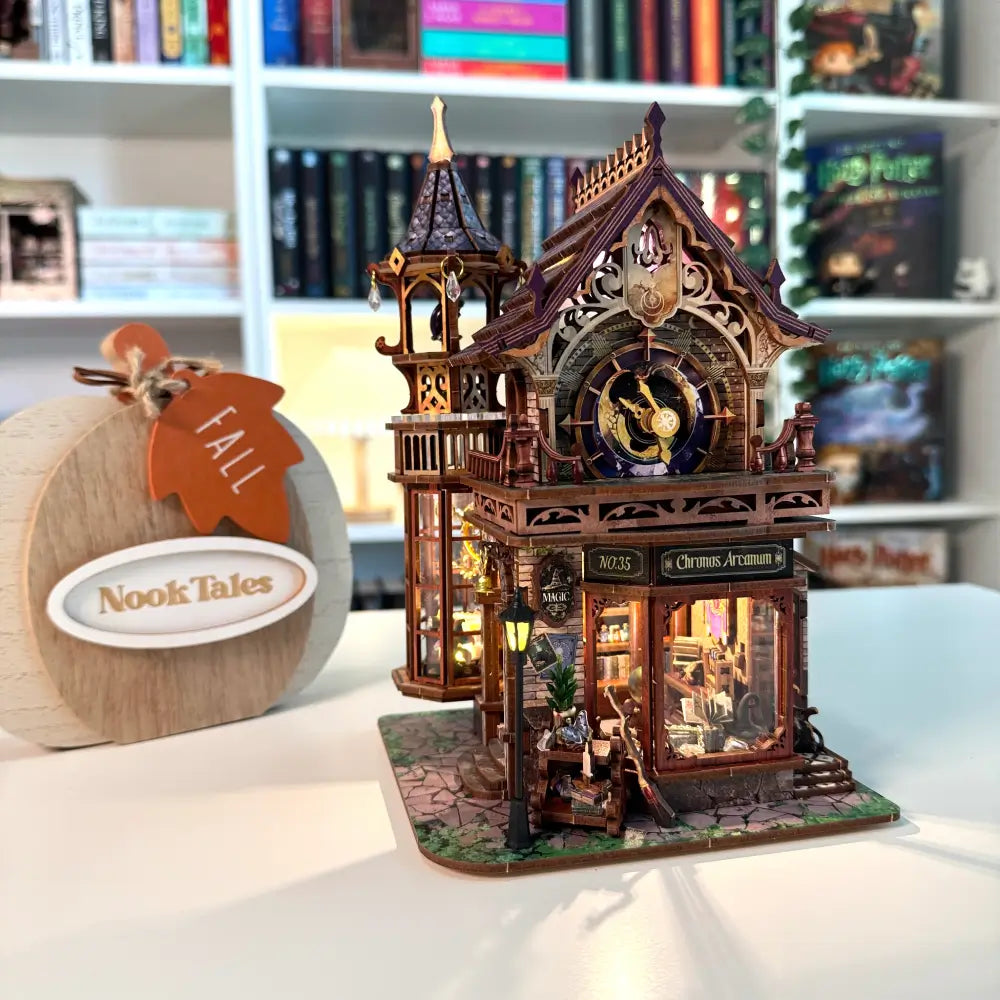 Glowing Miniature Clock Tower Model