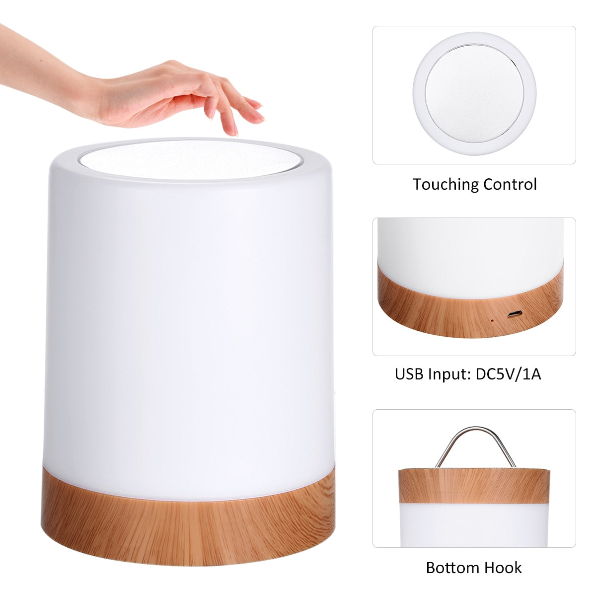 Rechargeable Adjustable LED Night Light Lamp