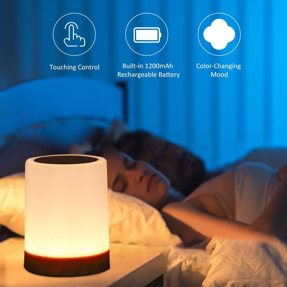 Rechargeable Adjustable LED Night Light Lamp