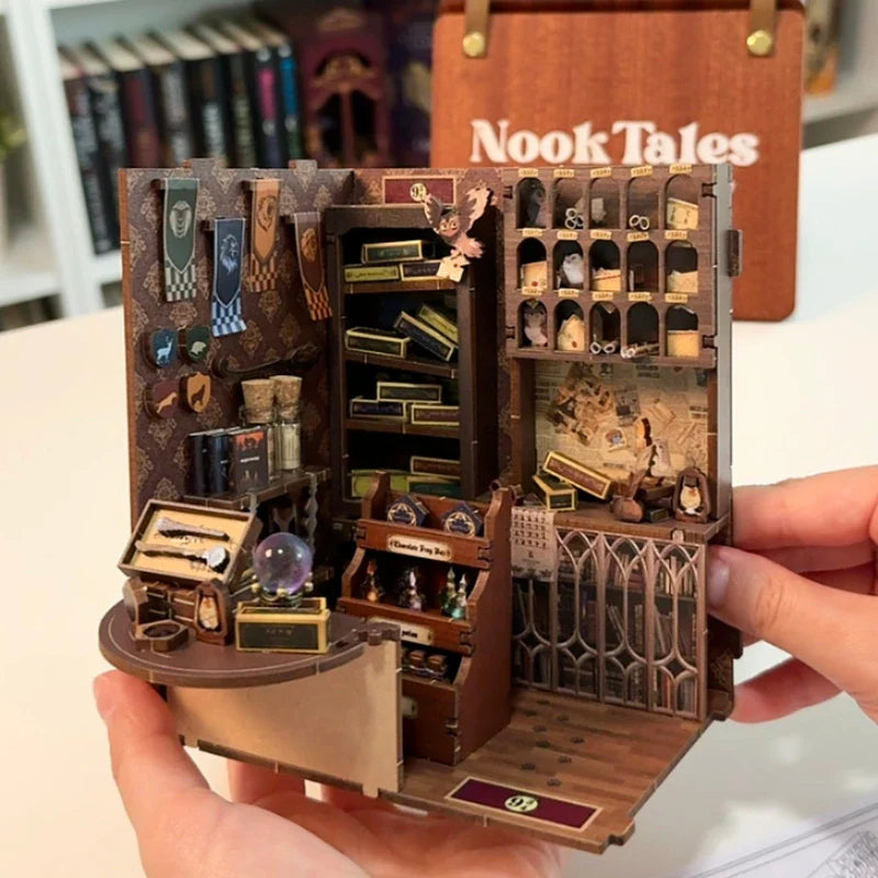 DIY Magic Wand Shop Book Nook Kit with LED Lights