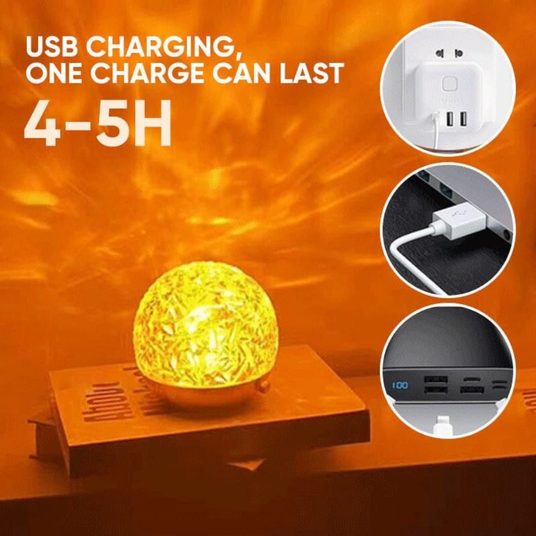 Dynamic Water Wave Projection Mood Lamp with Remote Control