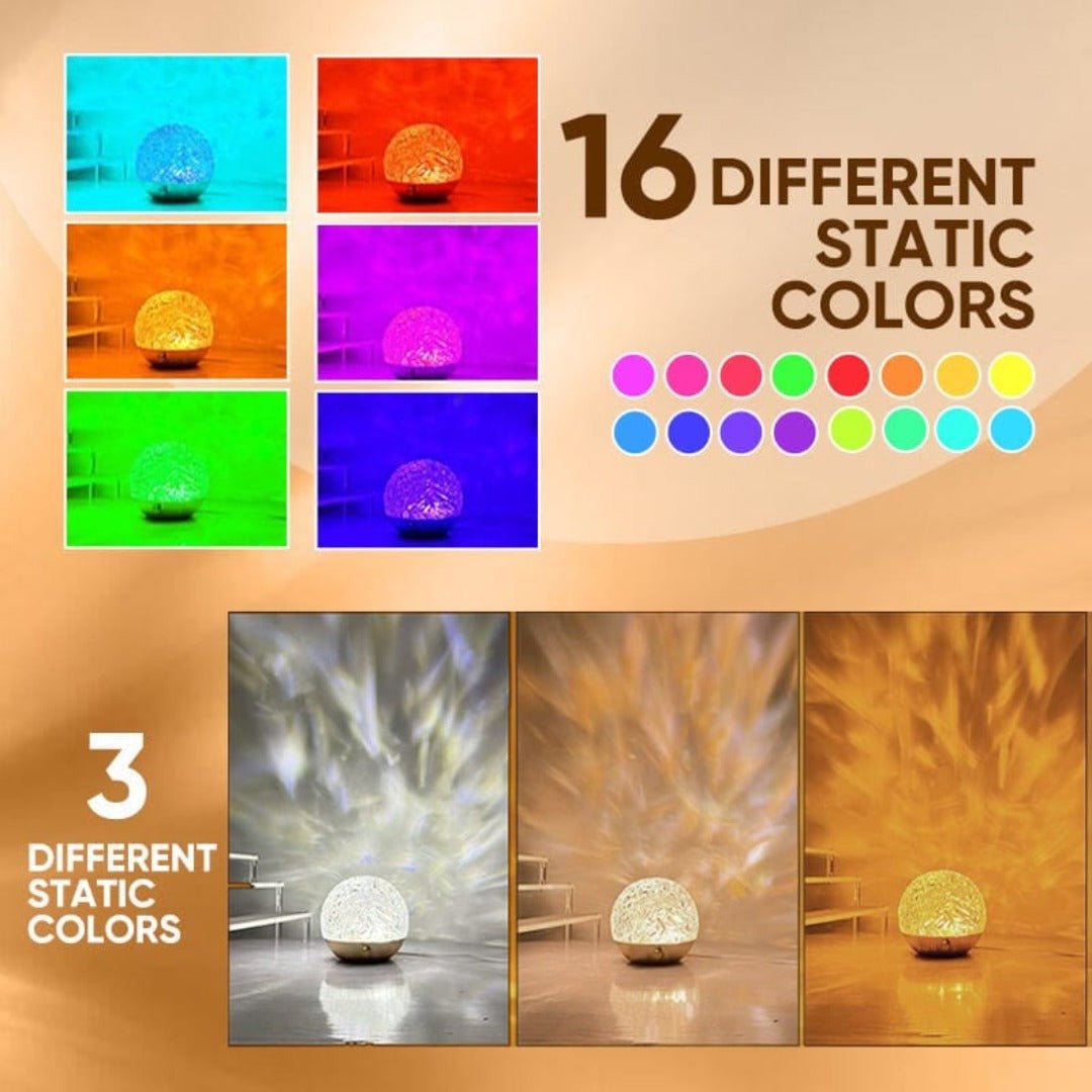 Dynamic Water Wave Projection Mood Lamp with Remote Control