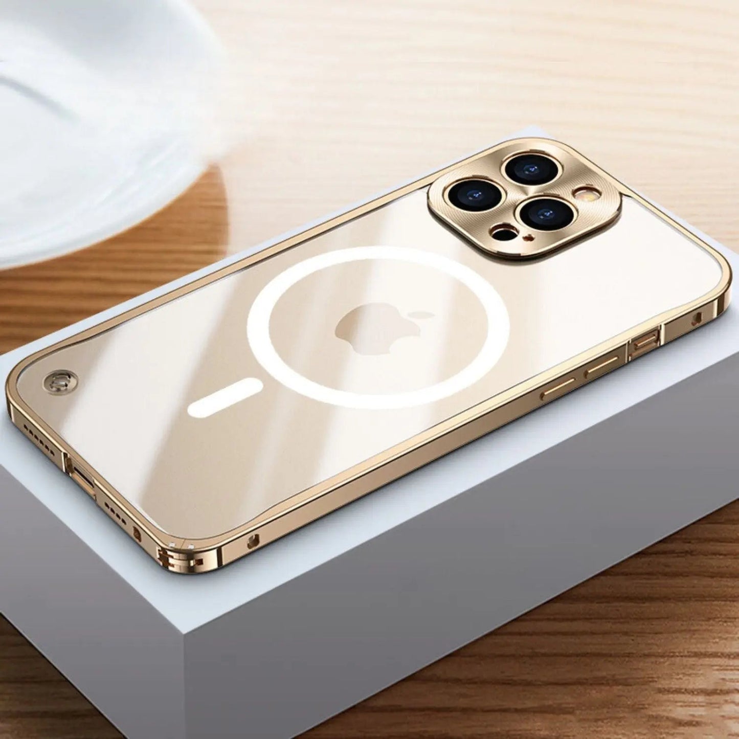 Metal MagSafe Case for iPhone Pro Max - Slim Clear Design with Premium Protection