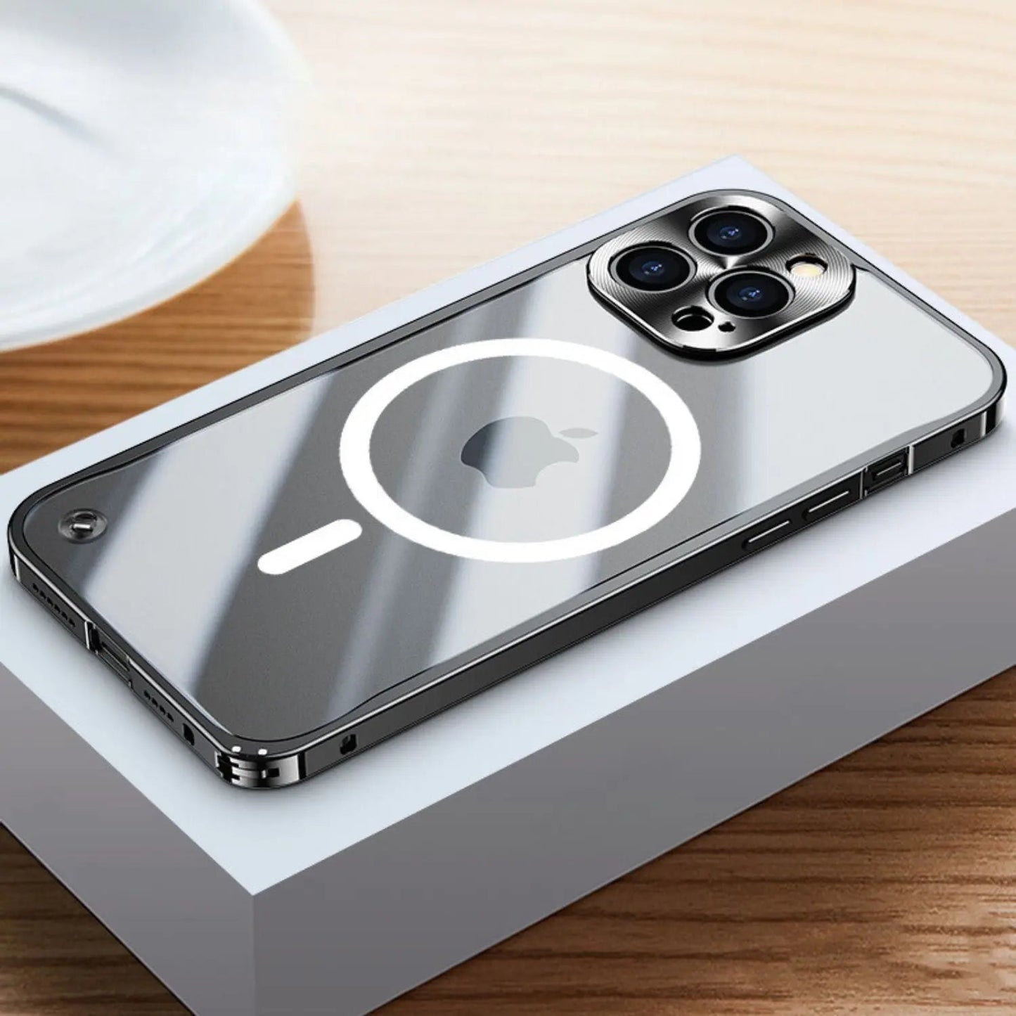 Metal MagSafe Case for iPhone Pro Max - Slim Clear Design with Premium Protection