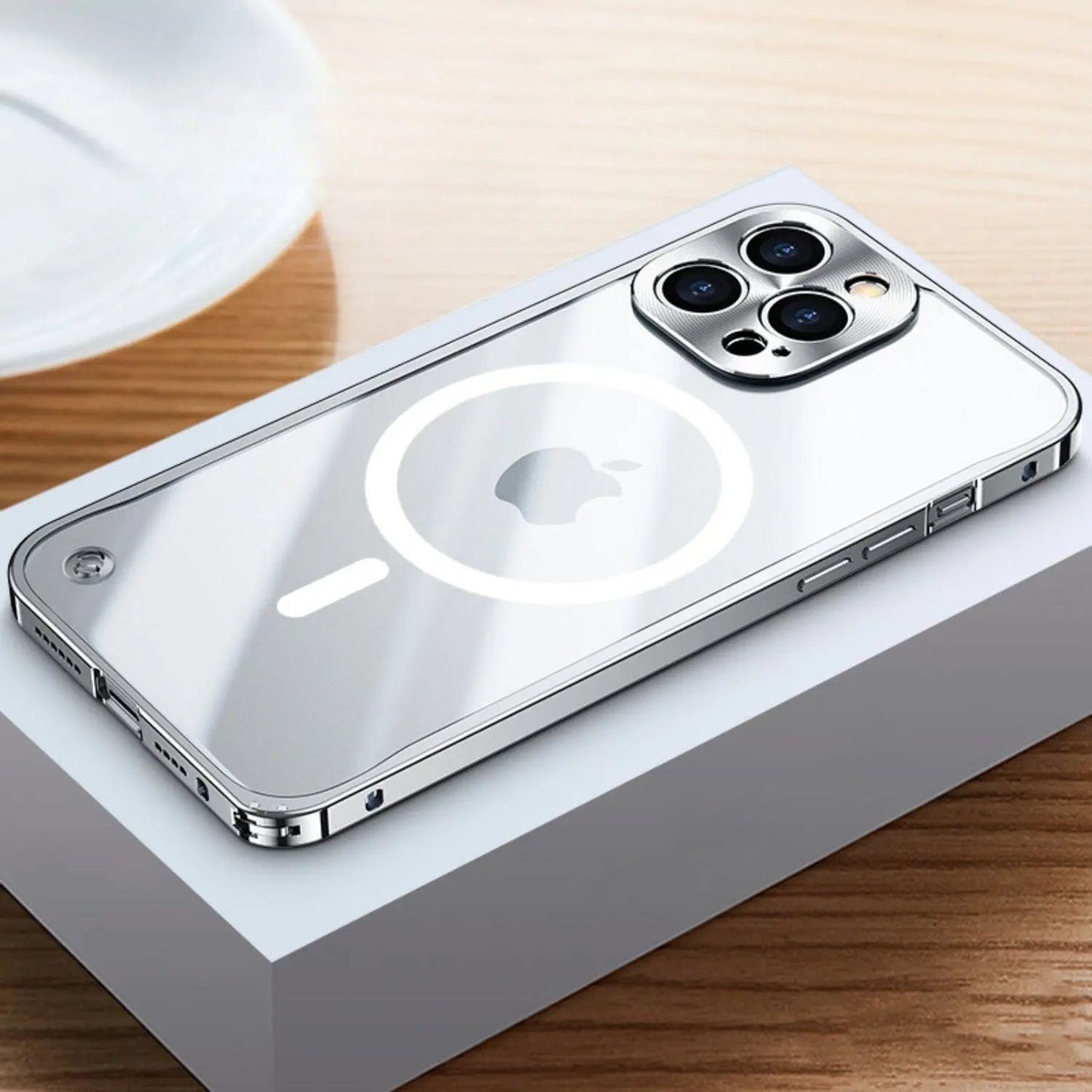 Metal MagSafe Case for iPhone Pro Max - Slim Clear Design with Premium Protection