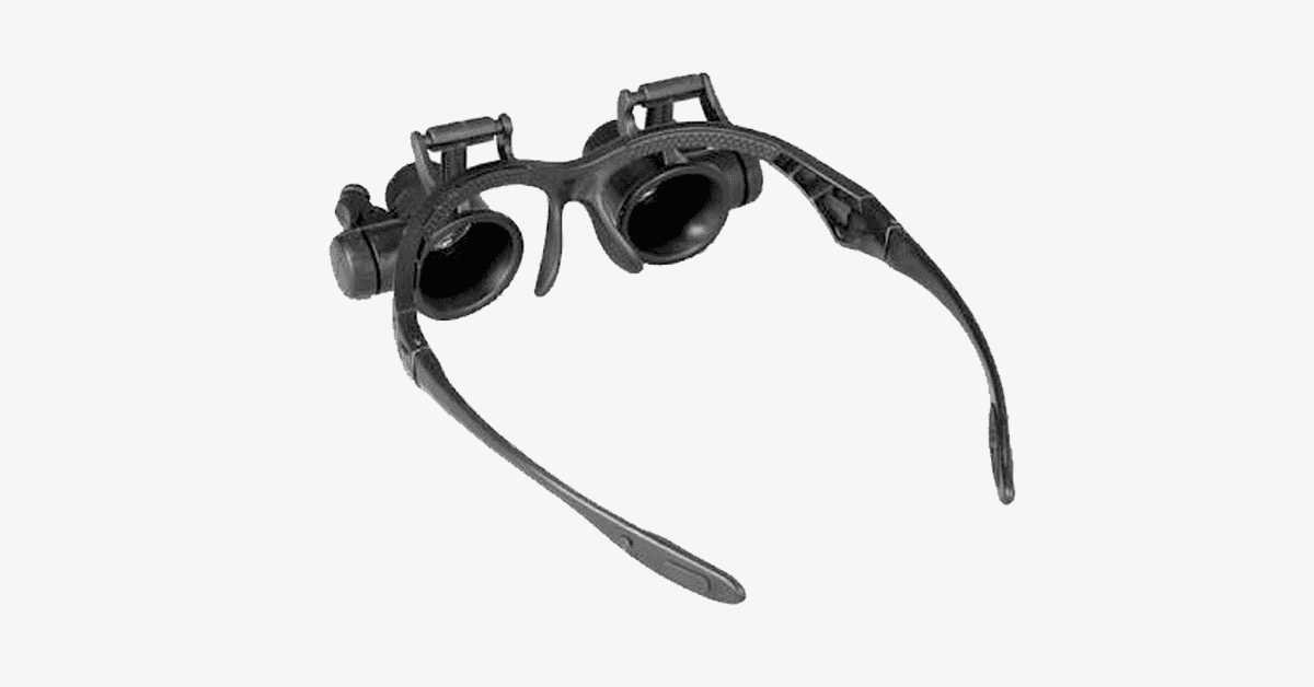 Hands-Free Magnifying Glass with LED Lights and Adjustable Lens