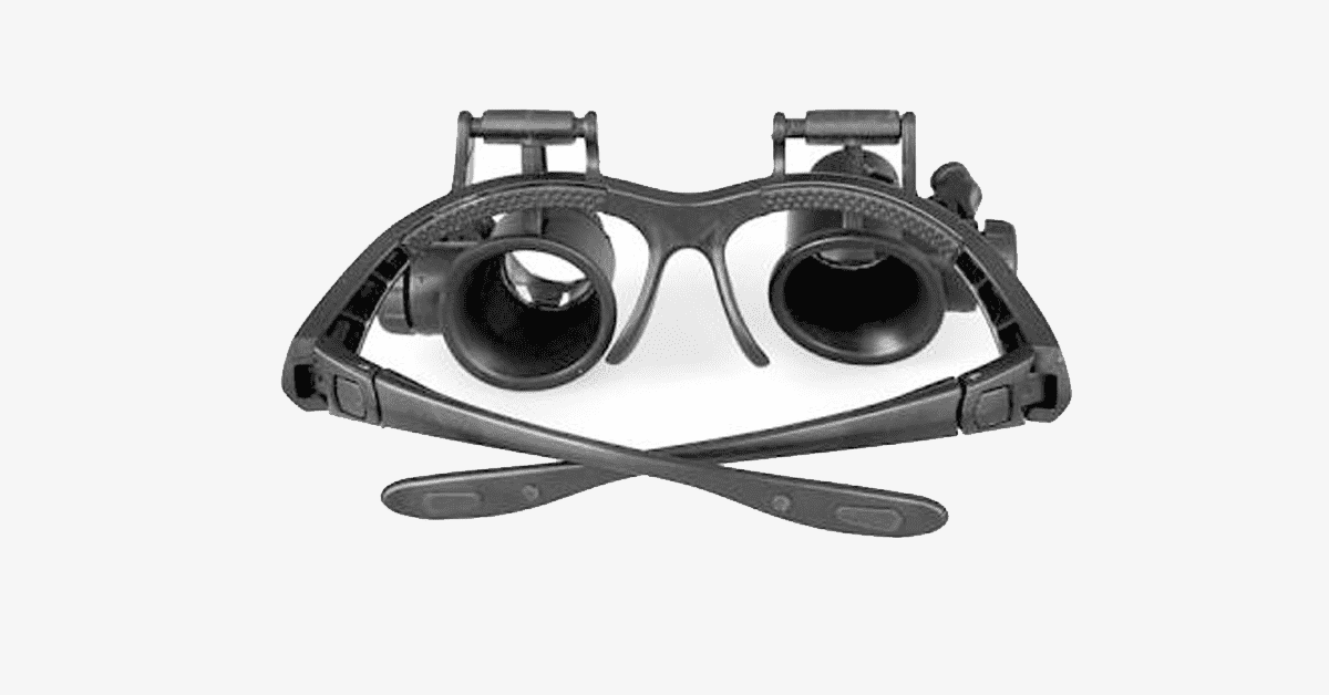 Hands-Free Magnifying Glass with LED Lights and Adjustable Lens