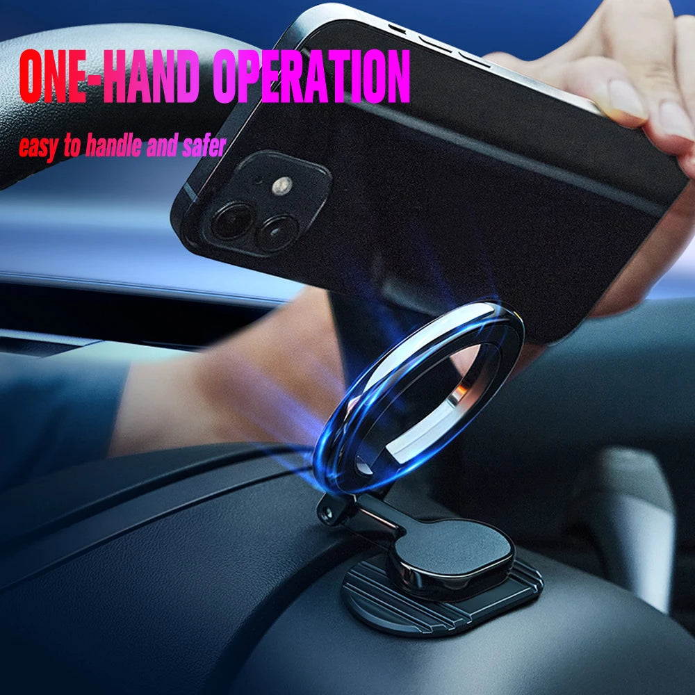 Ergonomic Magnetic Phone Holder with 360-Degree Rotation