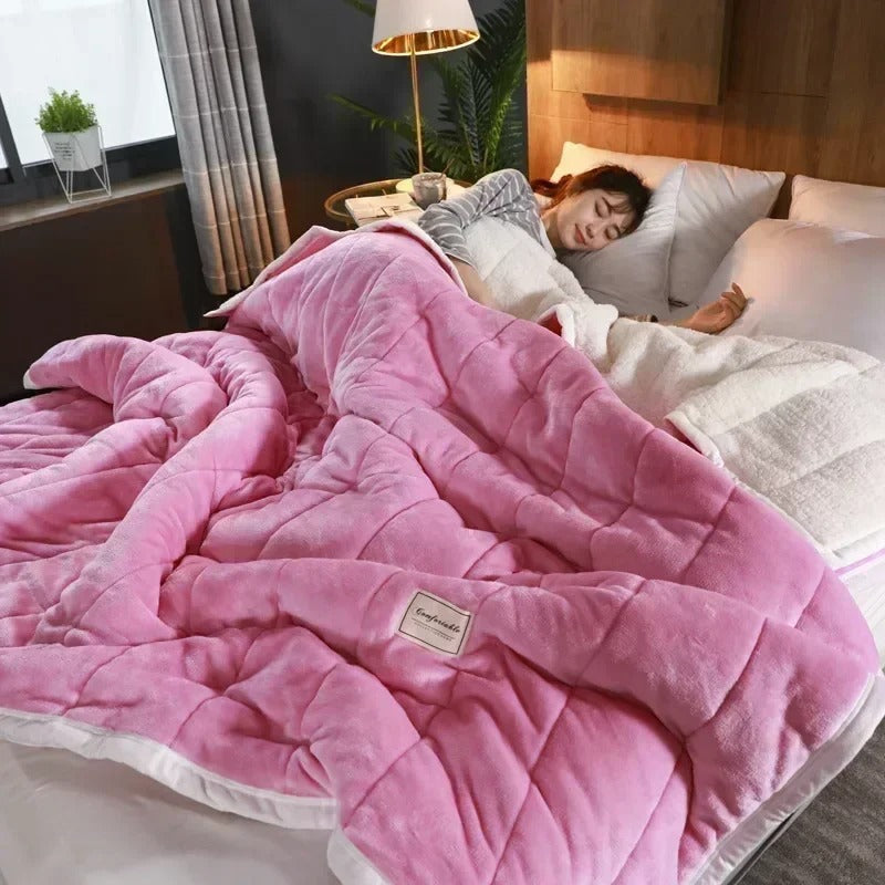 Coral Fleece Flannel Throw Blanket for Autumn Winter