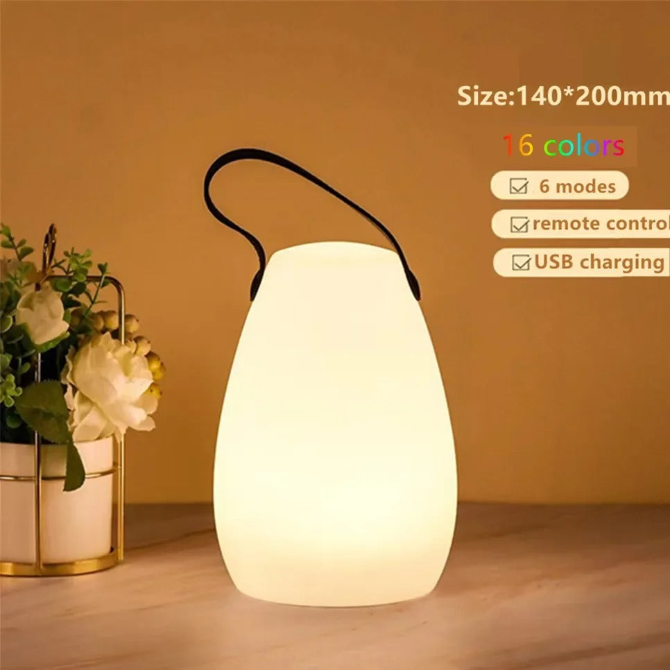 Portable Waterproof Cordless Table Lamp with Remote Control