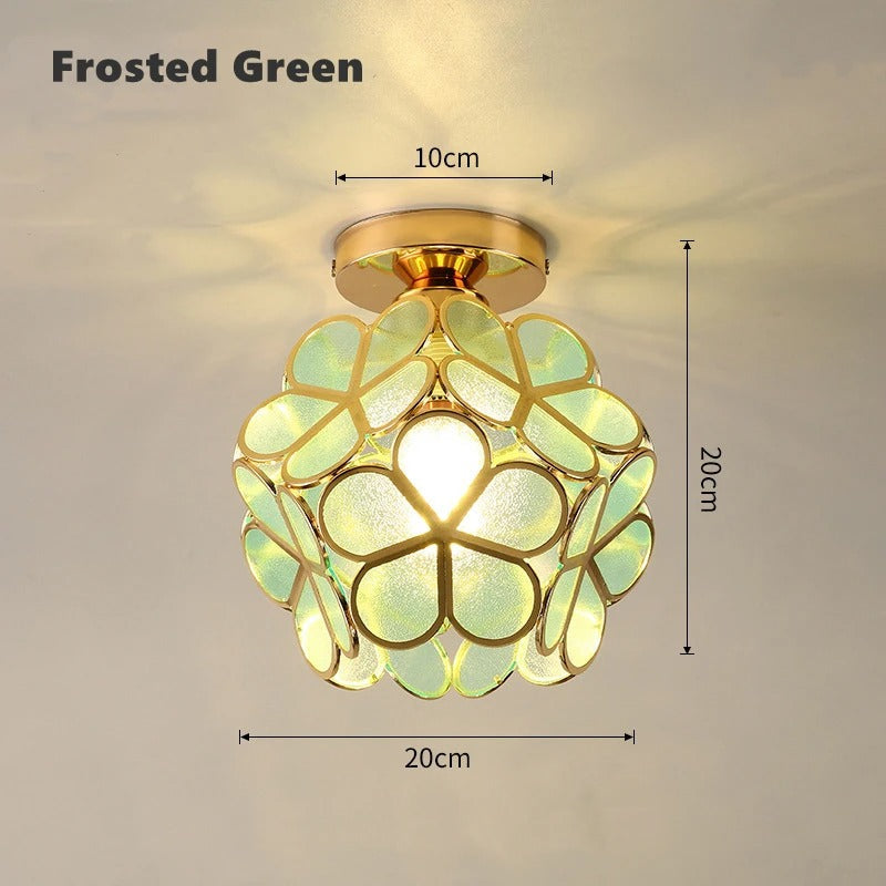 Flower Ball Ceiling Lamp with Gold Finish and Adjustable Light Color