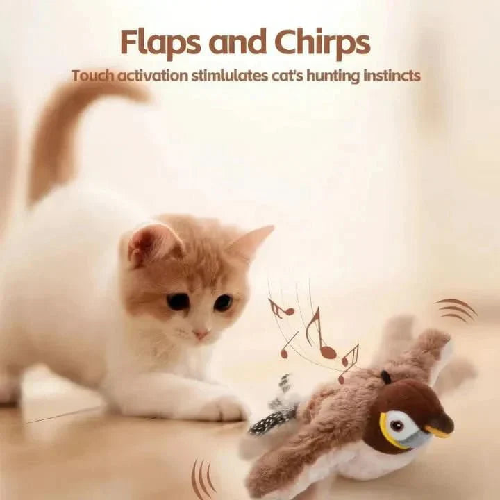 Interactive Rechargeable Plush Cat Toy with Realistic Movement