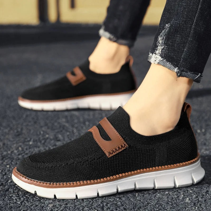 Men's Ultra-Light Stretch Knit Slip-On Loafers