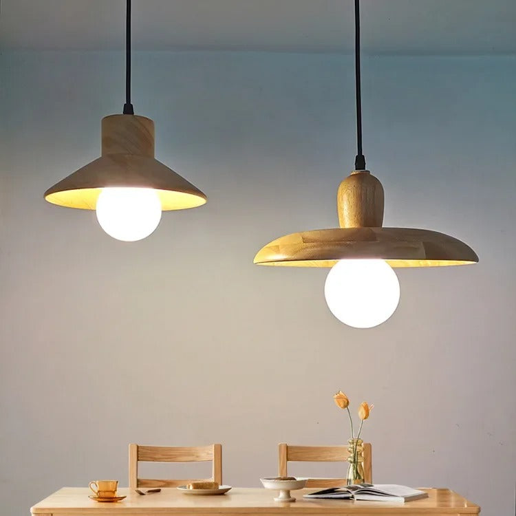 Natural Wood Ceiling Light Fixture for Modern Home