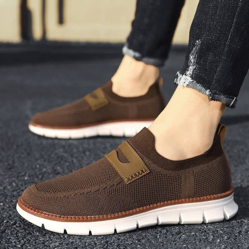 Men's Ultra-Light Stretch Knit Slip-On Loafers