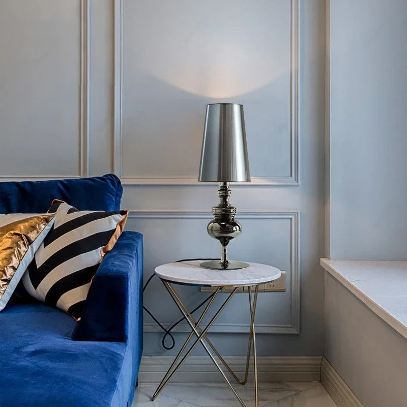 Modern Scandinavian LED Table Lamp with Fabric Shade