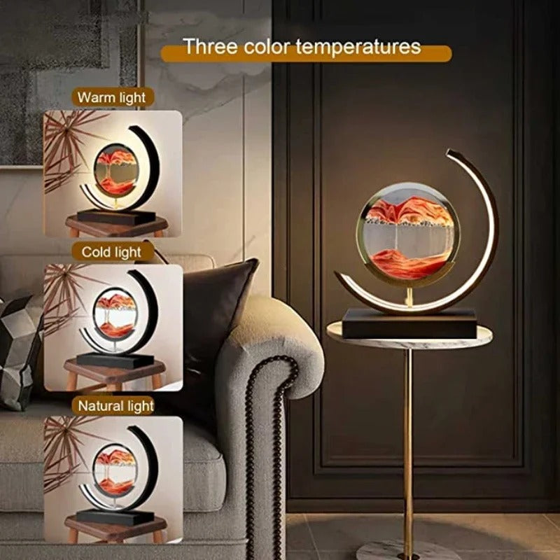 Sandscape LED Lamp with Changing Sand Design