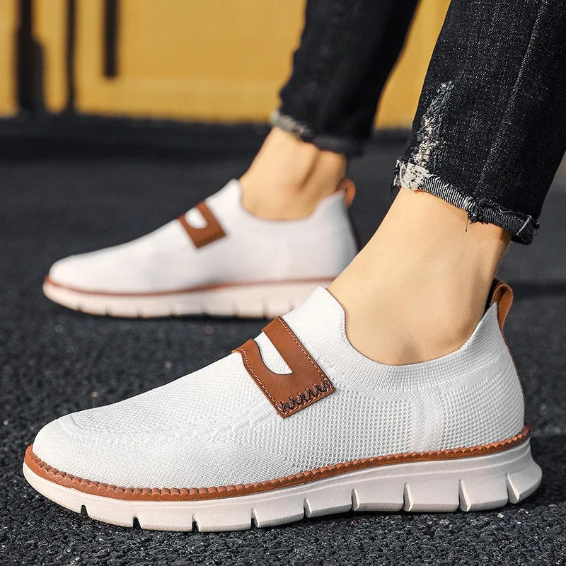 Men's Ultra-Light Stretch Knit Slip-On Loafers