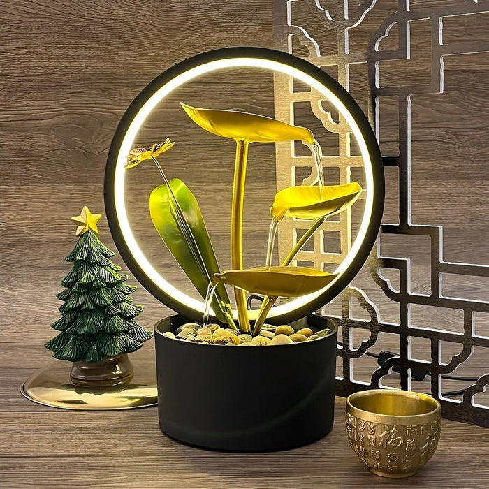 Illuminated Waterfall Table Lamp with LED Light