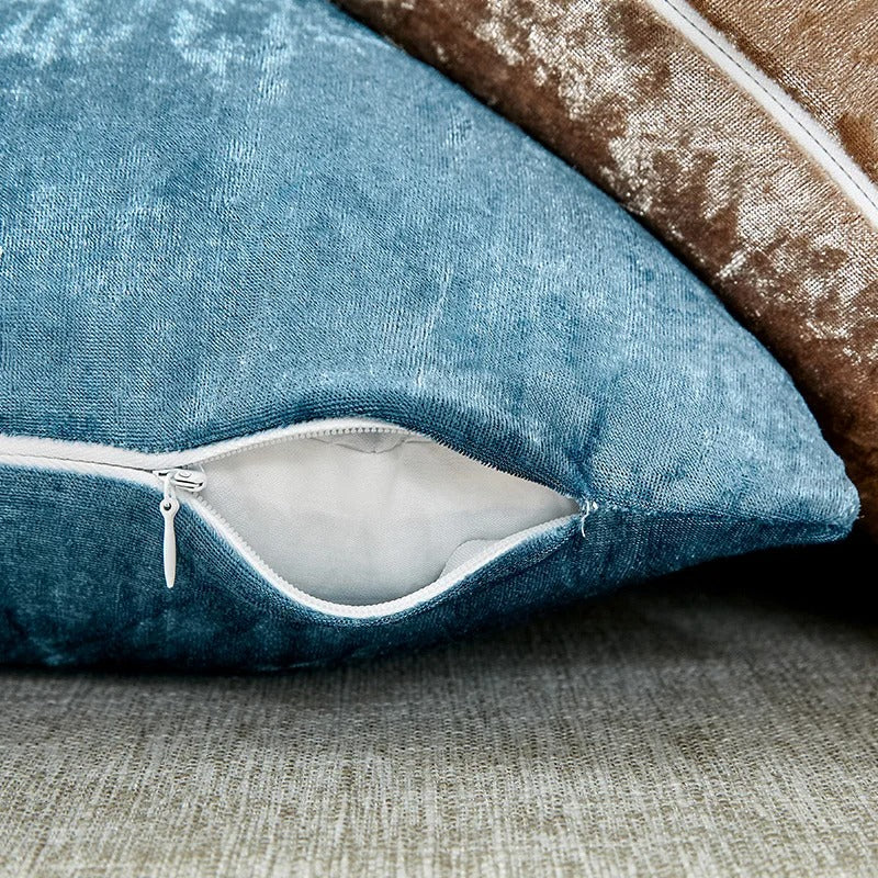 Ultra Soft Beige Velvet Cushion Cover