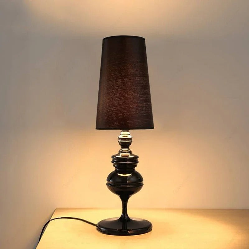 Modern Scandinavian LED Table Lamp with Fabric Shade