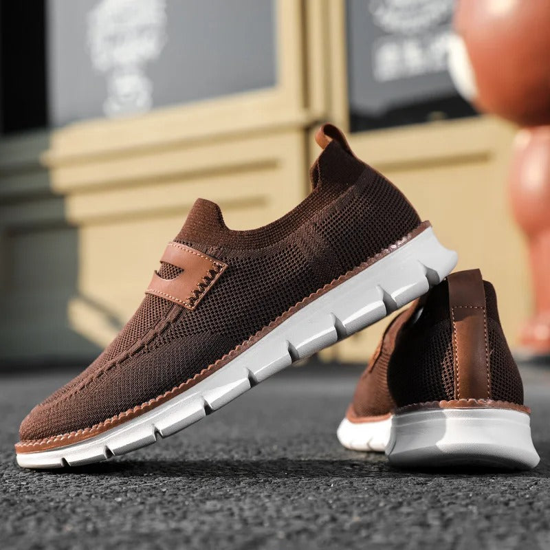Men's Ultra-Light Stretch Knit Slip-On Loafers