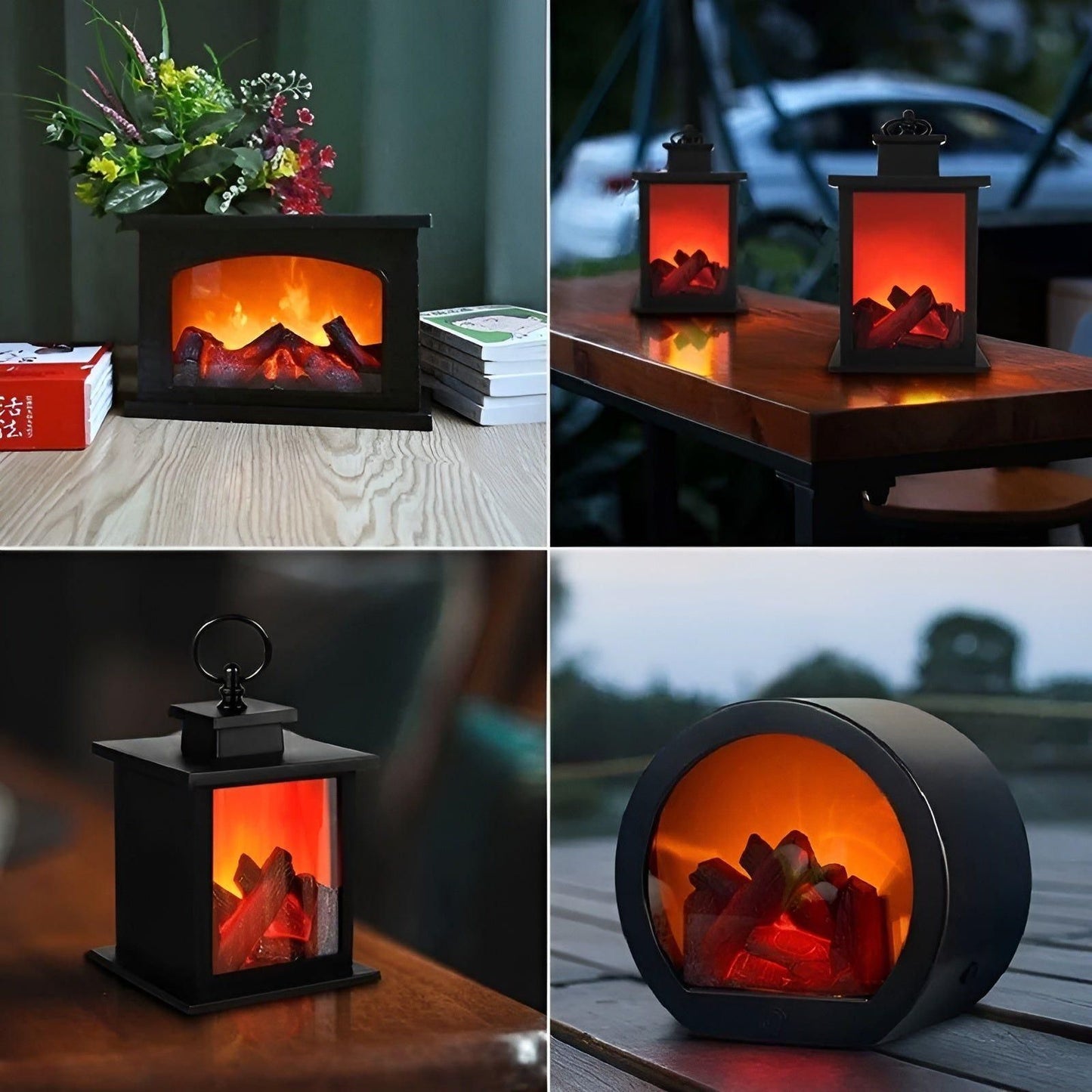 LED Lantern with Realistic Flame Effect for Cozy Ambient Lighting