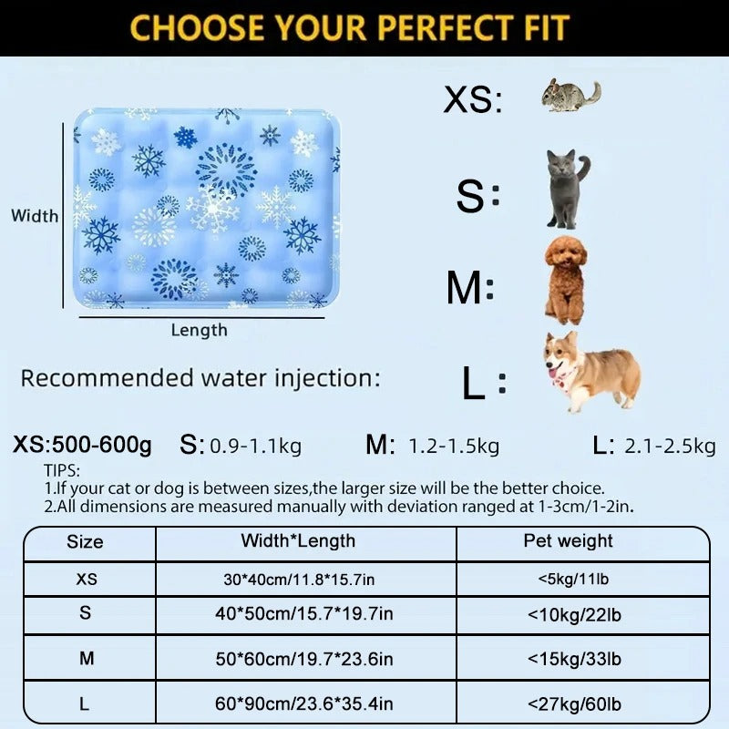 Self-Cooling Dog Mat with Non-Toxic Gel Technology