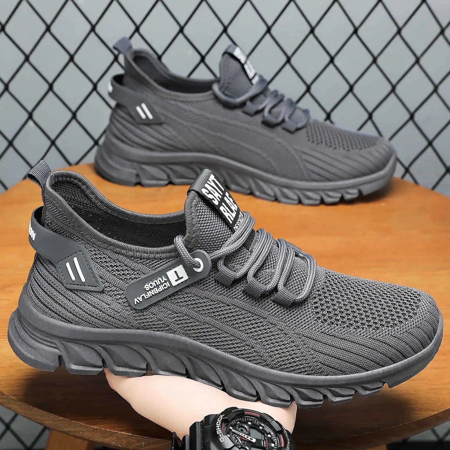 Men's Lightweight Breathable Slip-On Sneakers with Cushioned Support