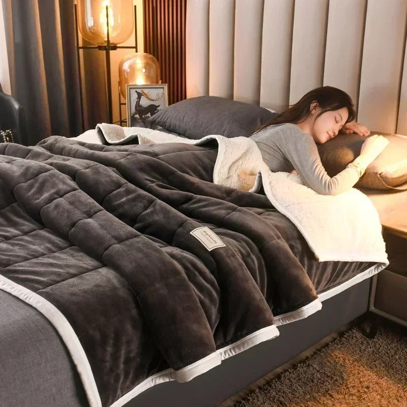 Coral Fleece Flannel Throw Blanket for Autumn Winter