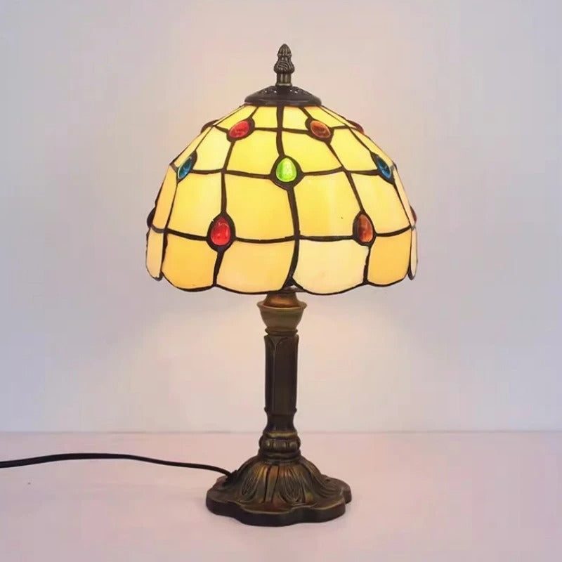 Baroque Vintage Tiffany Glass LED Table Lamp E27