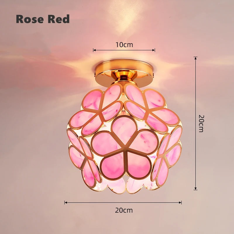 Flower Ball Ceiling Lamp with Gold Finish and Adjustable Light Color