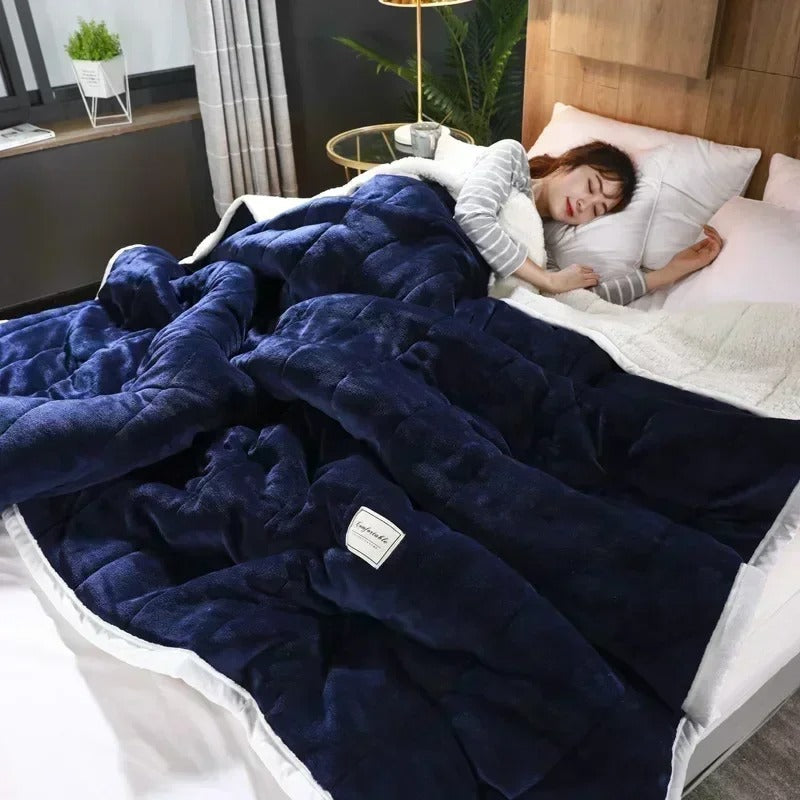 Coral Fleece Flannel Throw Blanket for Autumn Winter