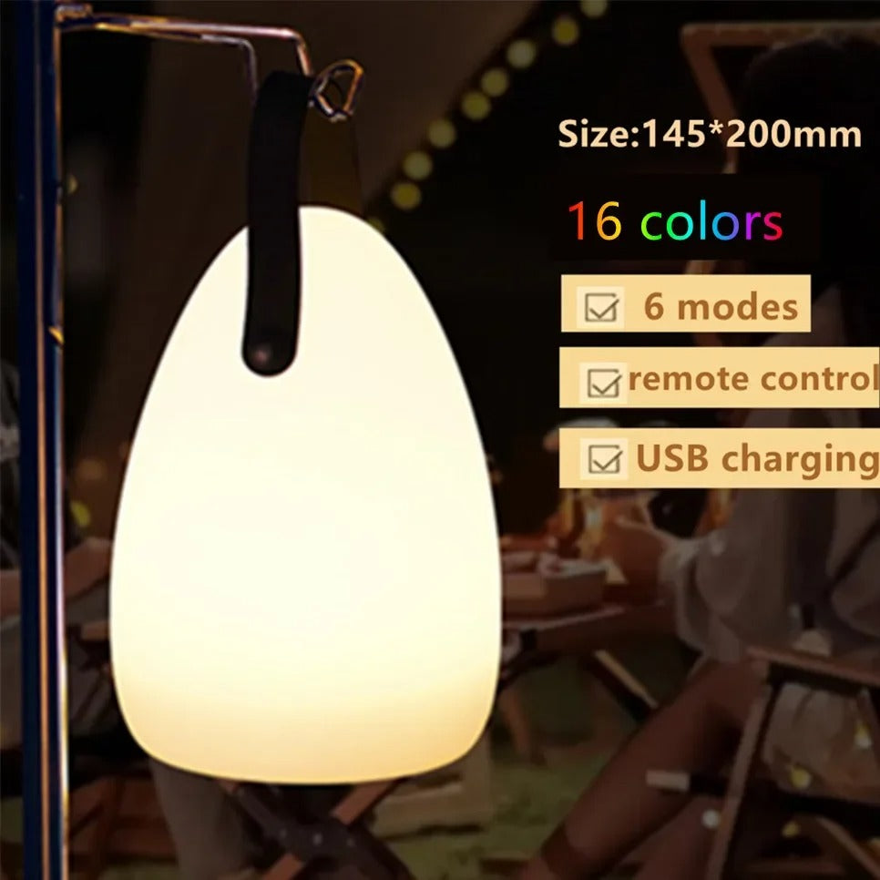 Portable Waterproof Cordless Table Lamp with Remote Control