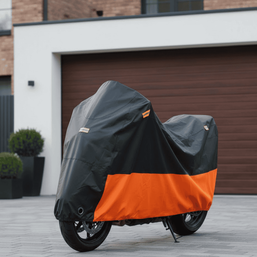 Waterproof Motorcycle Cover with UV Protection and Reflective Stripes