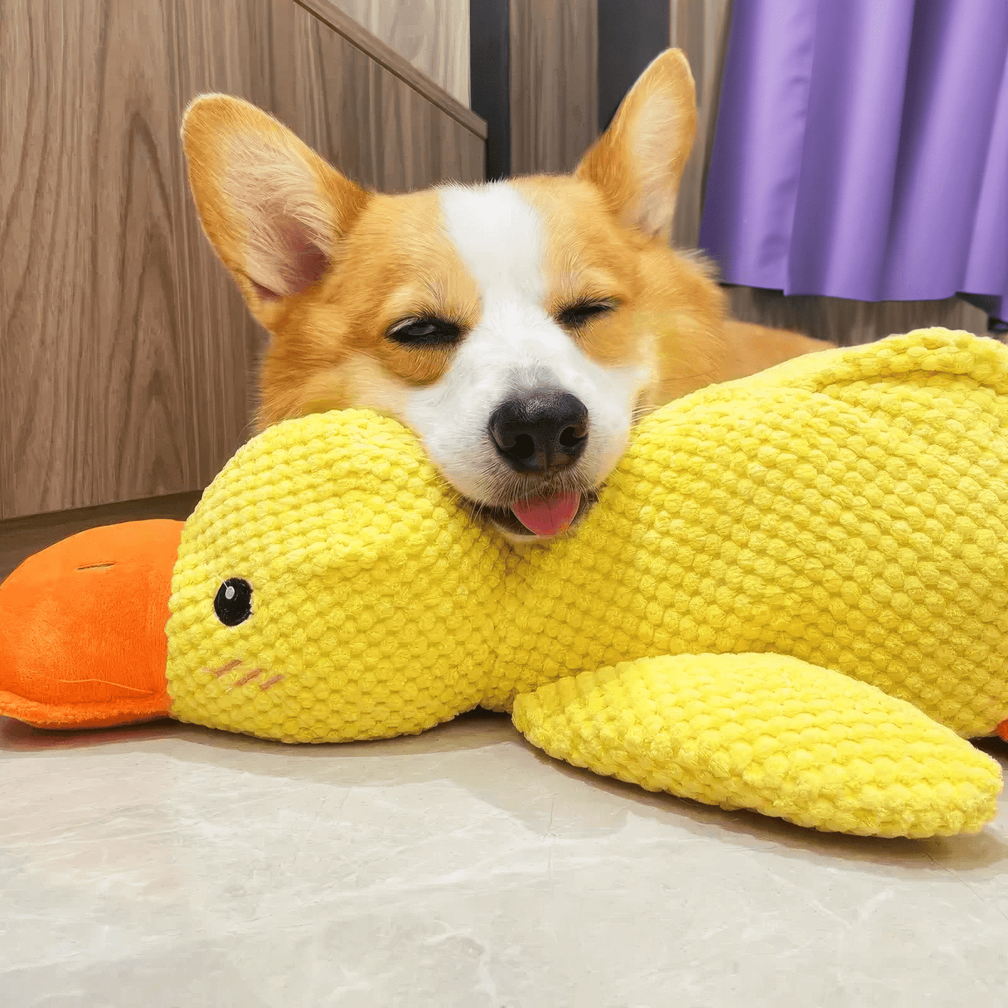Calming Durable Duck Dog Toy for Mental Stimulation and Anxiety Relief