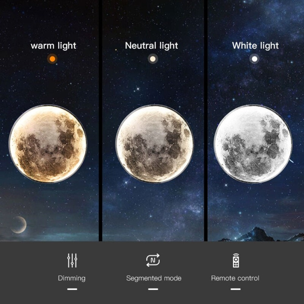 3D LED Moon or Earth Wall Lamp with Remote Control