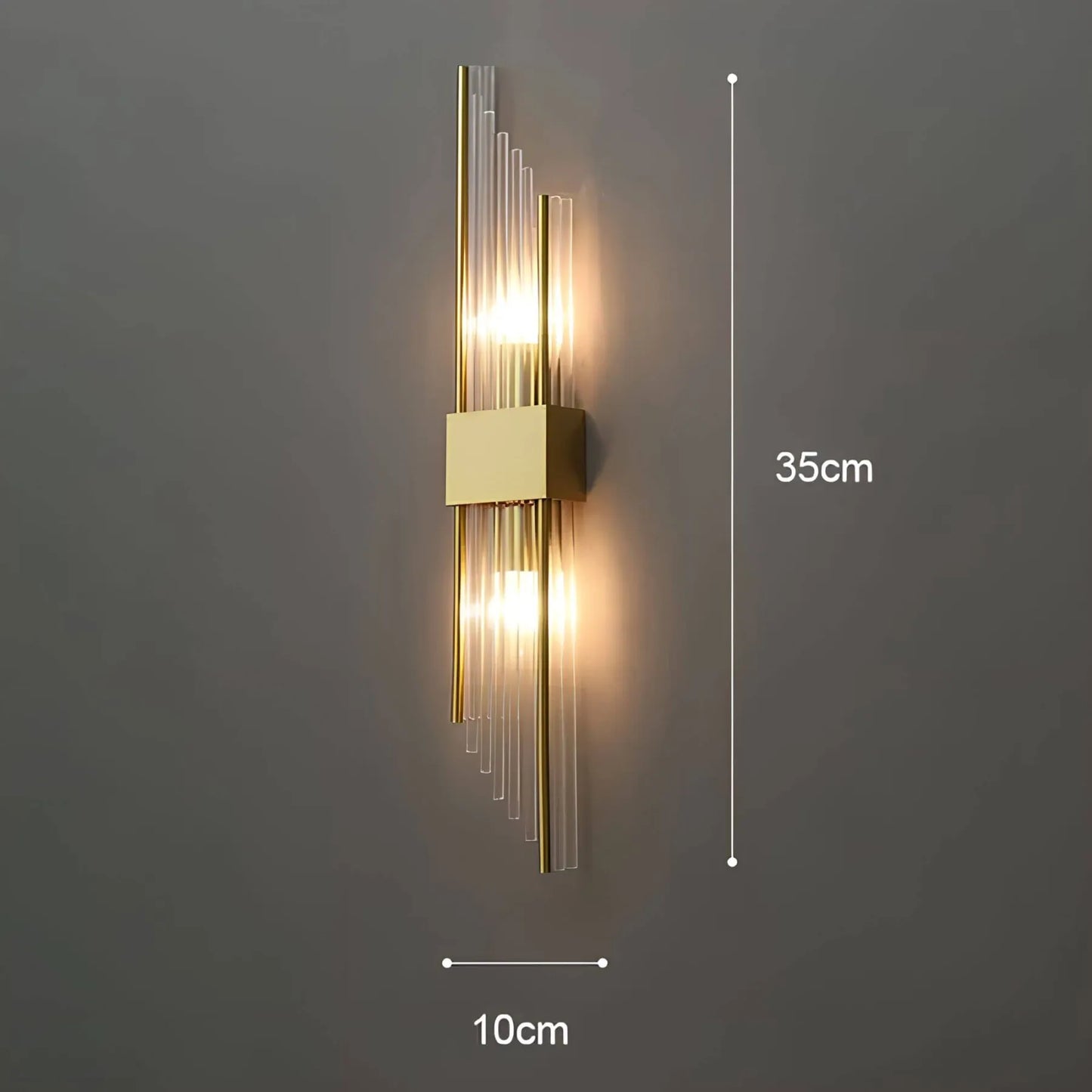 Crystal Wall Sconce with Stainless Steel Accent