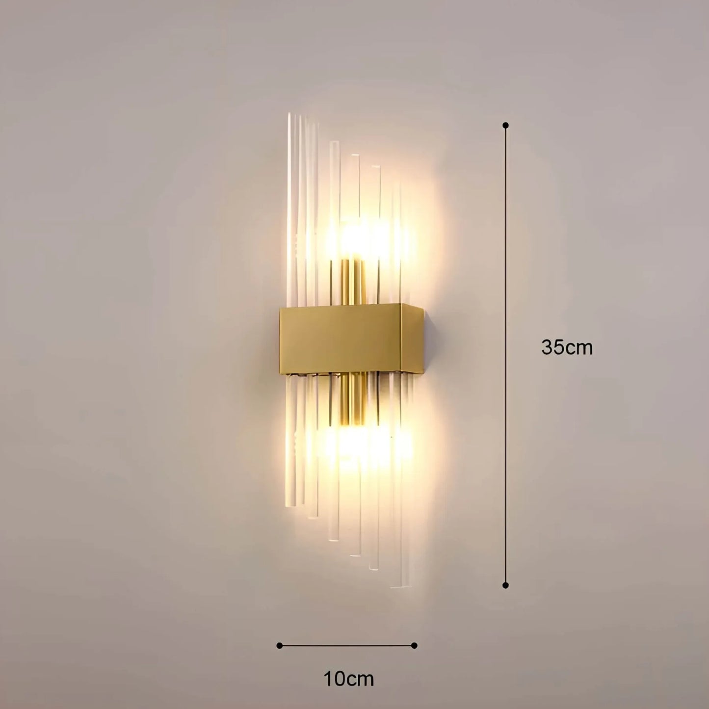 Crystal Wall Sconce with Stainless Steel Accent