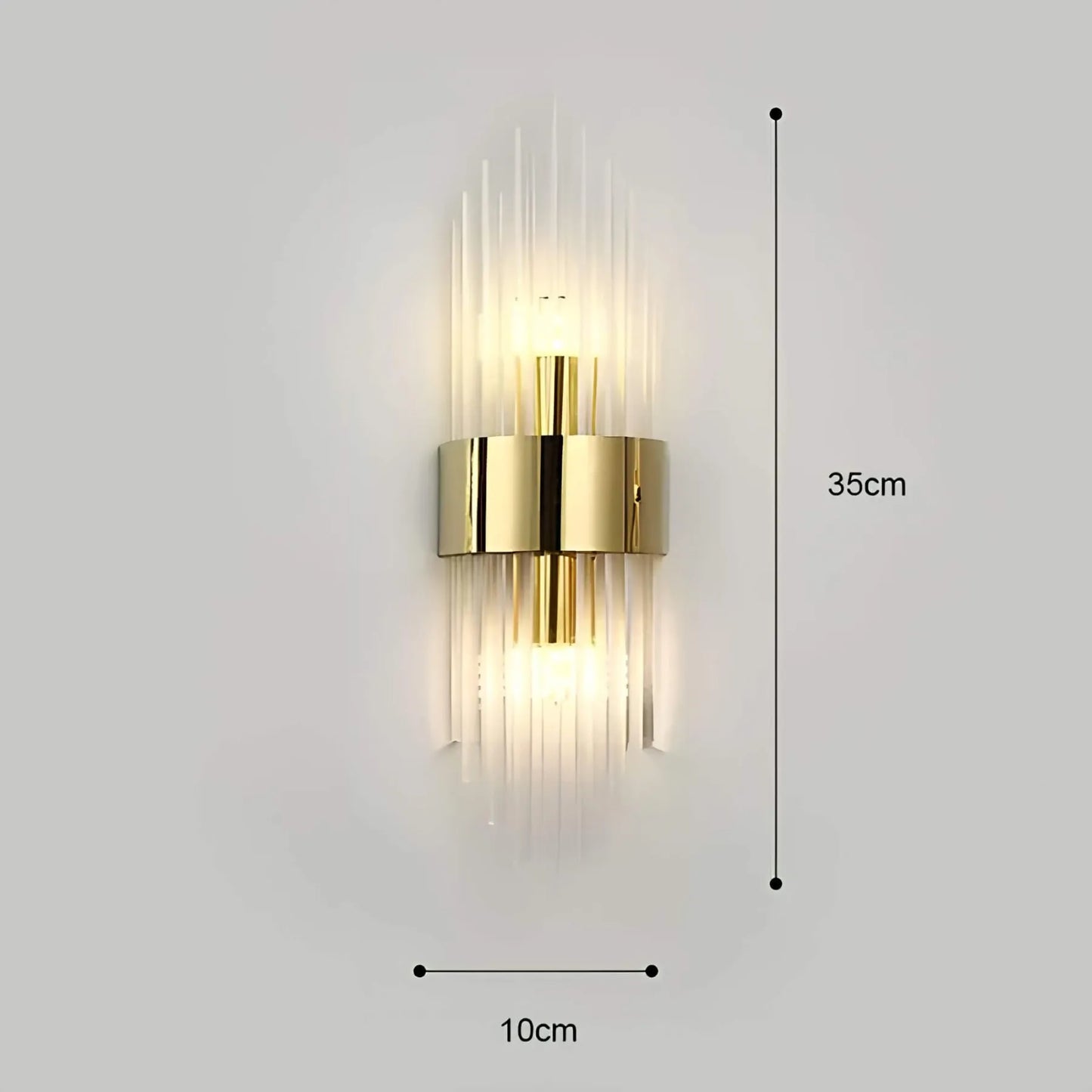 Crystal Wall Sconce with Stainless Steel Accent
