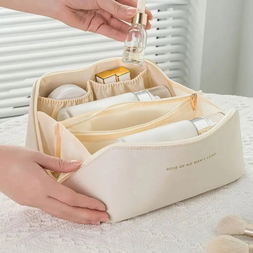 Luxury Waterproof Makeup Organizer with Zipper for Travel