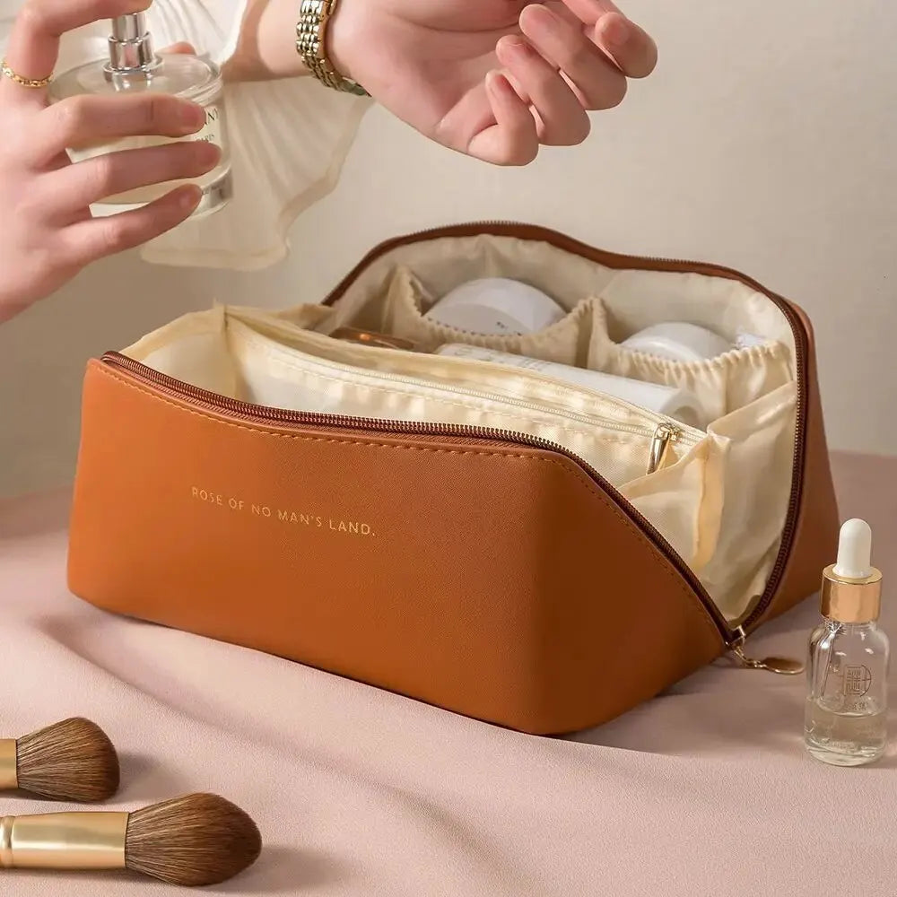 Luxury Waterproof Makeup Organizer with Zipper for Travel