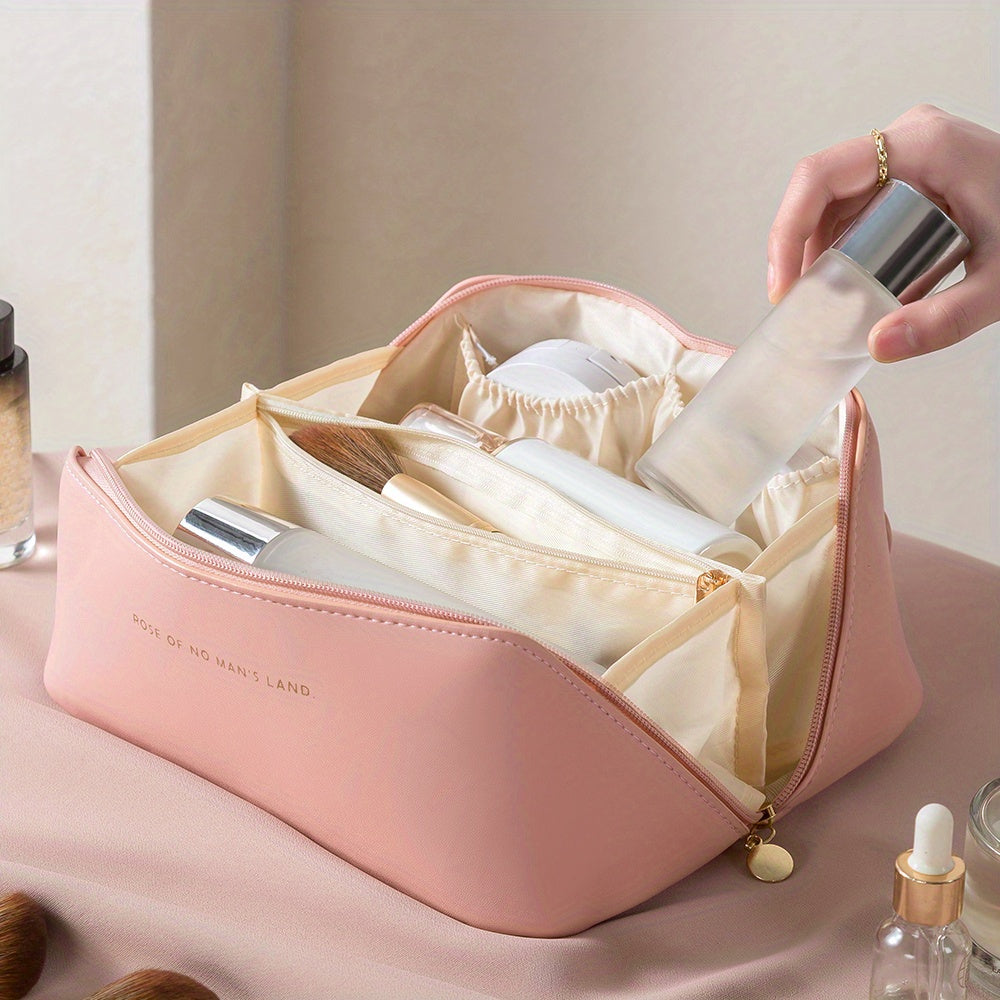 Luxury Waterproof Makeup Organizer with Zipper for Travel