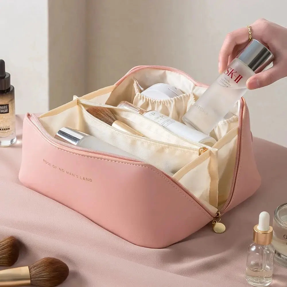 Luxury Waterproof Makeup Organizer with Zipper for Travel