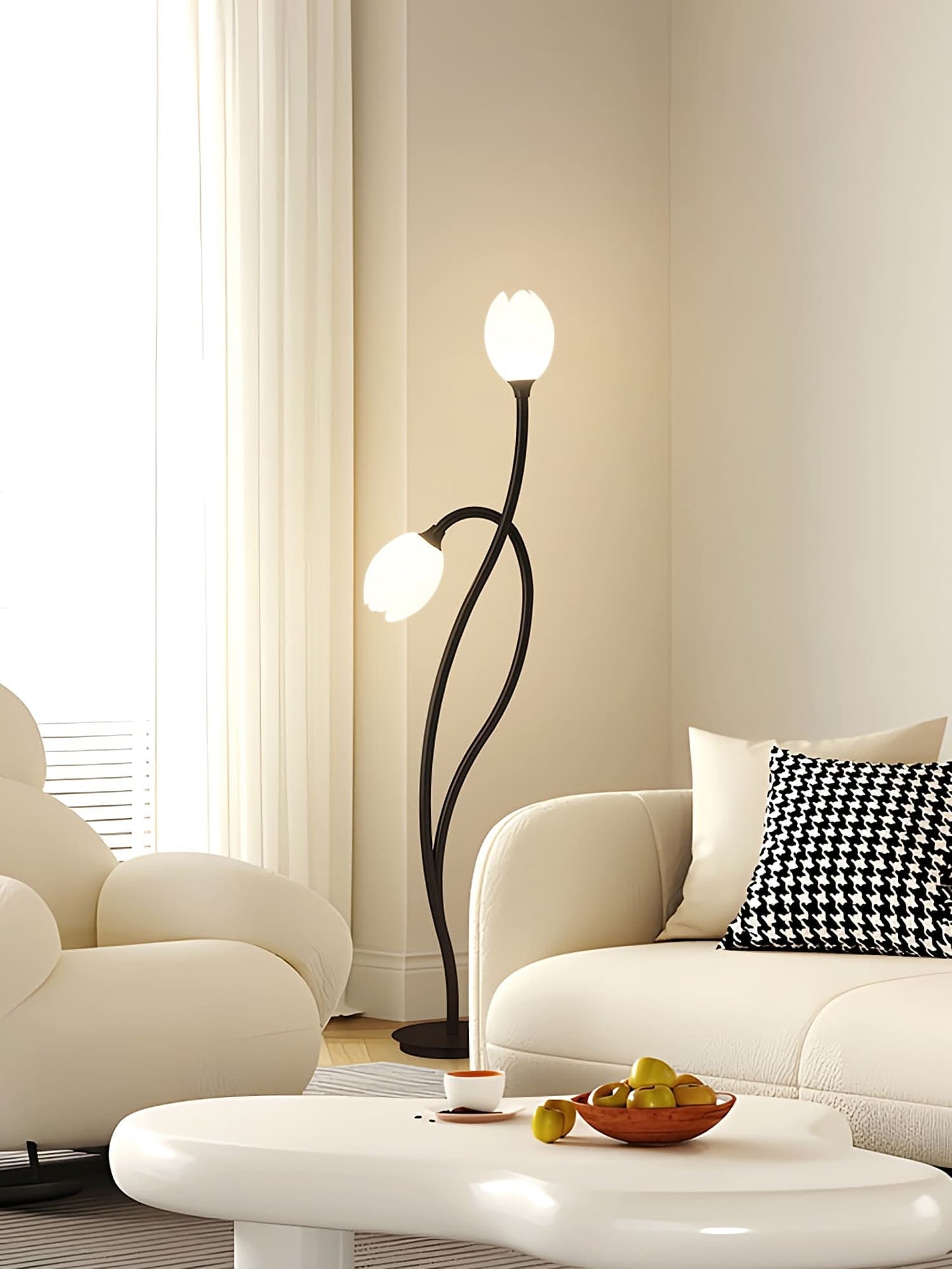 Flower-Inspired Modern Floor Lamp with G9 Socket