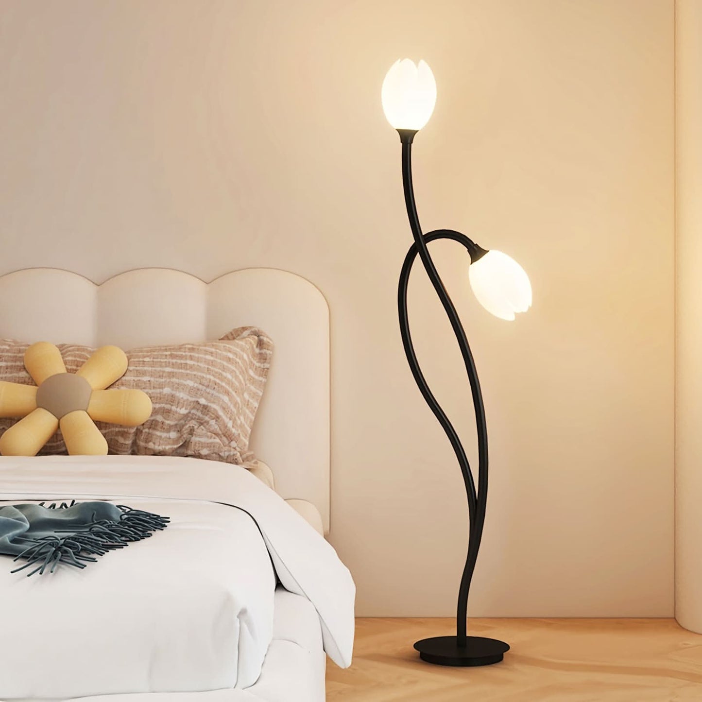 Flower-Inspired Modern Floor Lamp with G9 Socket